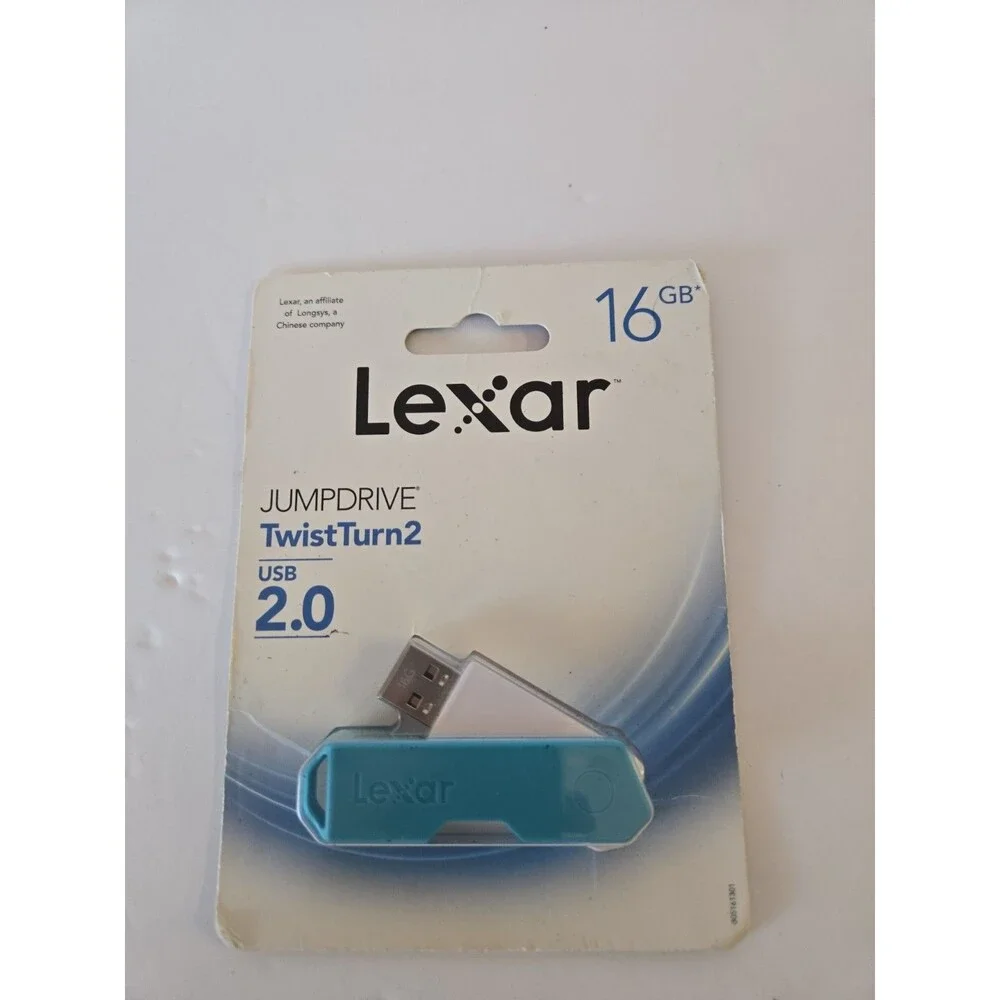 Lexar JumpDrive TwistTurn2 16GB USB 2.0 Flash Drive NOS Blue Sealed